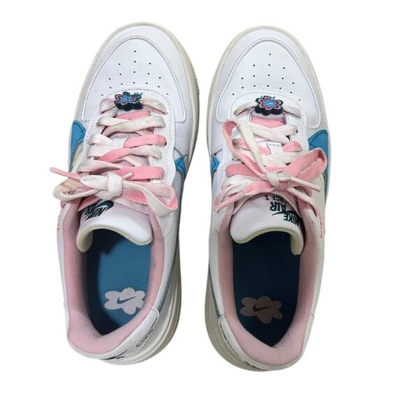 Nike Air Force 1 Shadow Pastel Multi-Color Sneakers Size 6.5 Pink Blue Yellow - Picture 2 of 9
